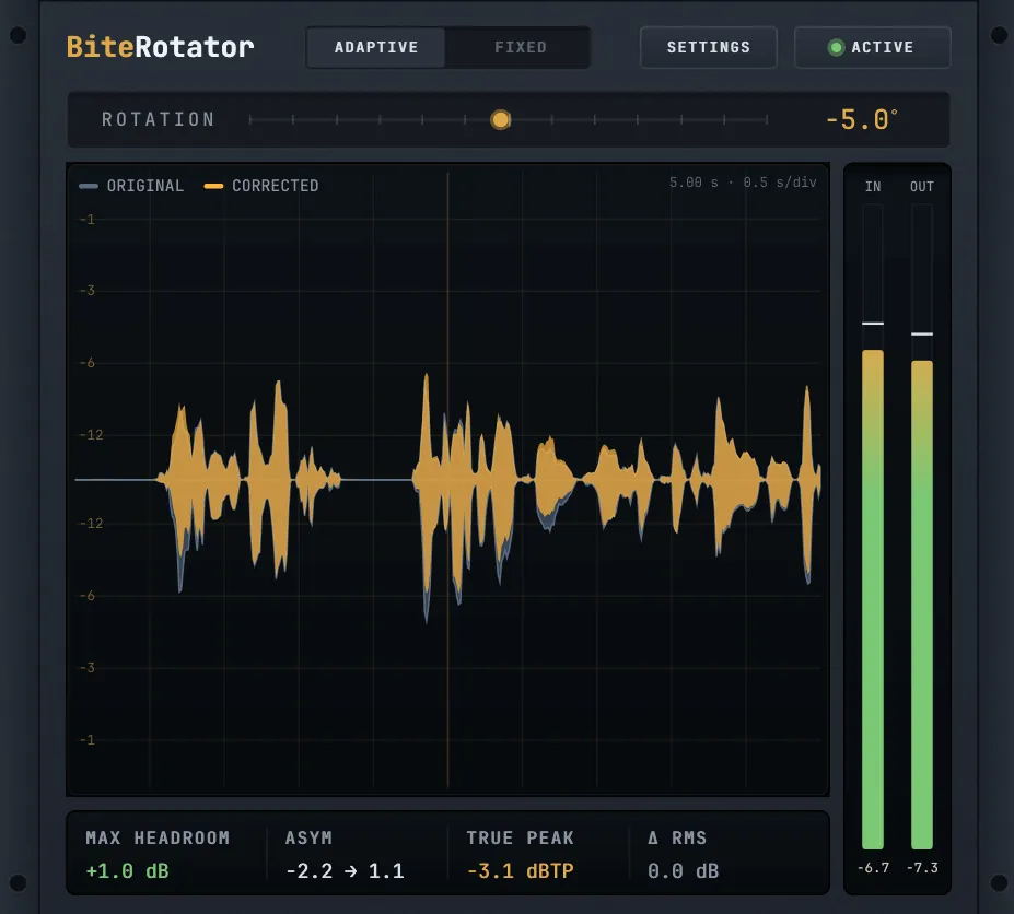 BiteRotator plugin UI